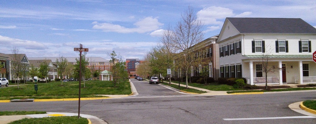 The redeveloped town centre at Fort Belvoir, USA. [Stephen Harness]