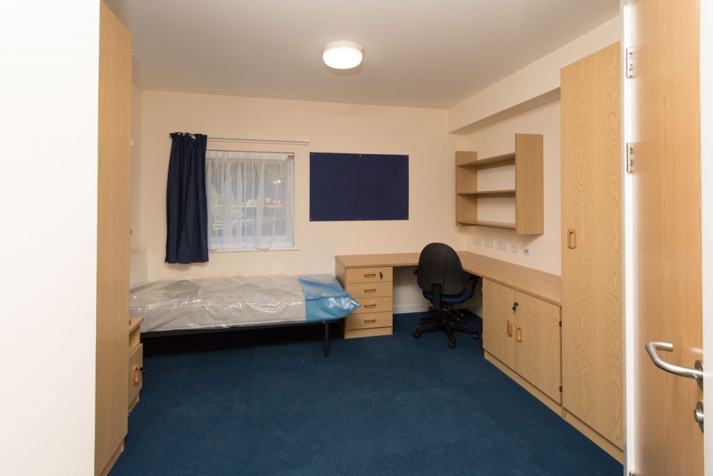 One of the rooms in the new Single Living Accommodation at Keogh Barracks. [Crown Copyright/MOD2016]