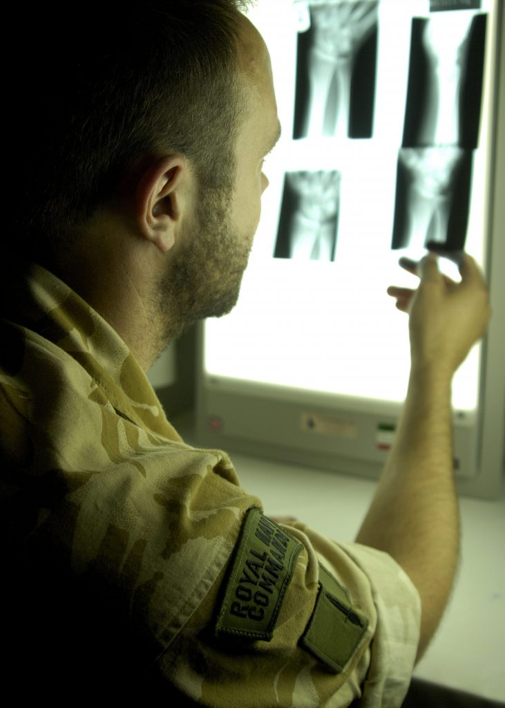 All three services have dedicated medical professionals to treat their personnel. [Crown Copyright/MOD2006]