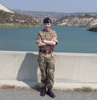 Spr Charlie Casey-Haden is a reservist in the Royal Engineers, pictured here on the dam in Cyprus. [Crown Copyright/MOD2017]