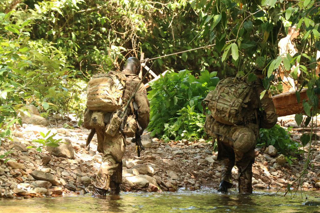 Belize's jungle environment presents an additional level of challenge to our engineers. [Crown Copyright/MOD2018]