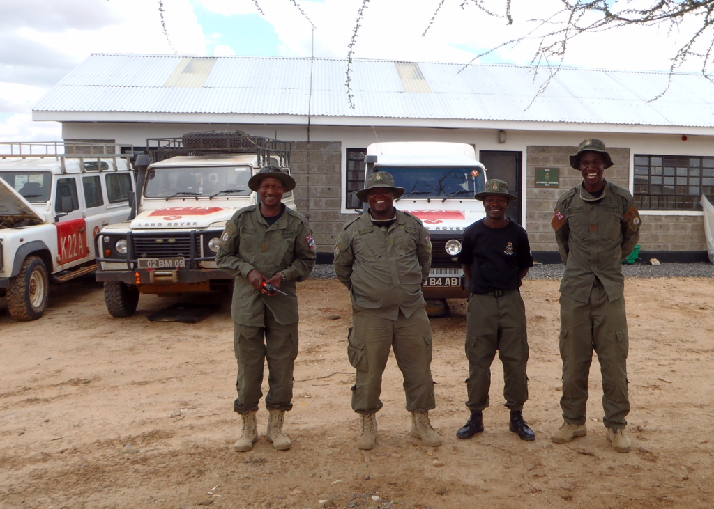 Some of the Kenya team at work. [Crown Copyright]