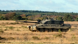 Army Reservists taking part in a Challenger 2 main battle tank training exercise. [Photo by Sgt Russ Nolan; Crown Copyright]