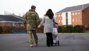 A couple return to married quarters at Tidworth on Salisbury Plain (Sgt Ian Forsythe, Crown Copyright)