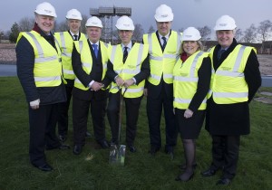 Sod turning ceremony to mark the start of construction at the Defence Technical Training College, MOD Lyneham. (Crown Copyright)