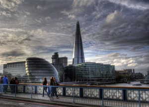 The Shard from Tower Bridge, London