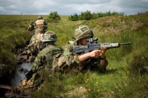 Royal Marines using the Training Estate