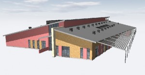 A computer generated image of the plan for one of the new buildings at Beacon Barracks. (Crown Copyright)