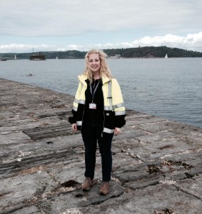 Hannah Palmer on Plymouth Breakwater. (Crown Copyright)