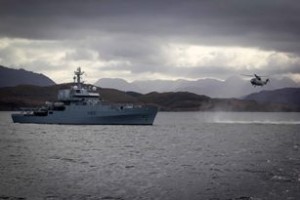 HMS Enterprise taking part in Exercise Joint Warrior 2014. (Crown Copyright)