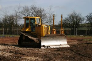 A bulldozer ready to prepare land for construction. [Crown Copyright/MOD 2015]