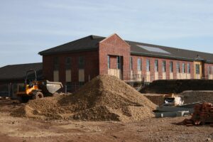 The Regimental HQ at Beacon Barracks nearing completion. [Crown Copyright/MOD2015]