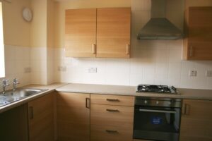 A kitchen in one of the new family homes at Beacon Barracks (Helen Pickering, Crown Copyright/MOD2015)