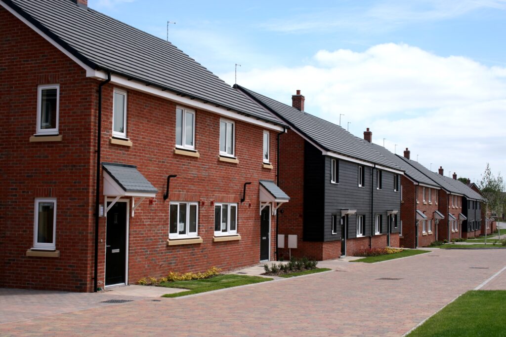 A row of Service Family Accommodation houses