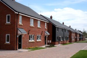 Some of the new family accommodation at Beacon Barracks. (Helen Pickering, Crown Copyright, MOD 2015)