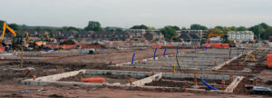 The new homes at Beacon Barracks under construction in September 2014. (Crown Copyright/MOD2014)