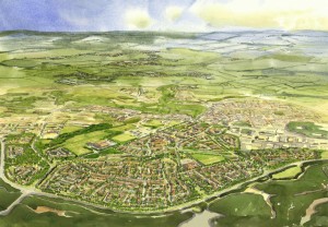 An artist's impression of the Bordon development. 