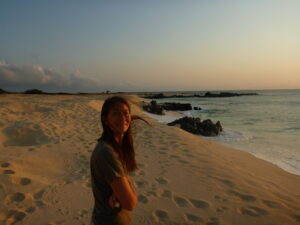 Me on Ascension Island watching the sunset, this is one of the many beaches