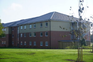 The new gym building at the Defence College of Technical Training at Lyneham is just one of the facilities delivered by the DIO and its contractors (crown copyright)