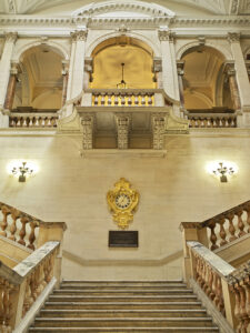 An ornate staircase in Old War Office. 