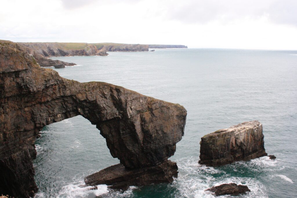 The Green Bridge of Wales. [Crown Copyright/MOD2016]