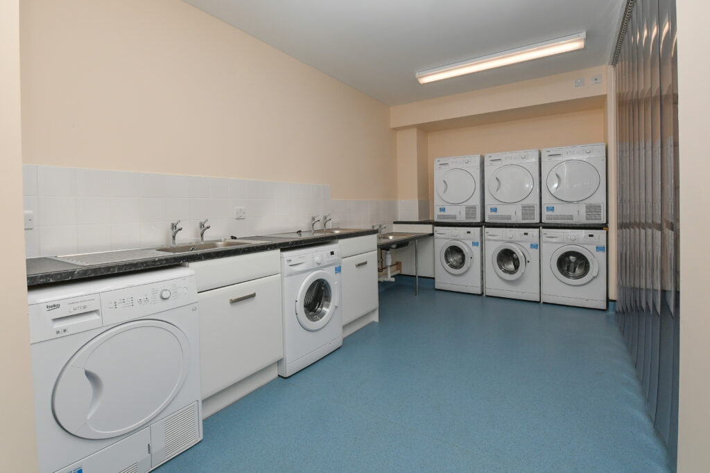 Utility room of the new Single Living Accommodation at Keogh Barracks. [Crown Copyright/MOD2016]