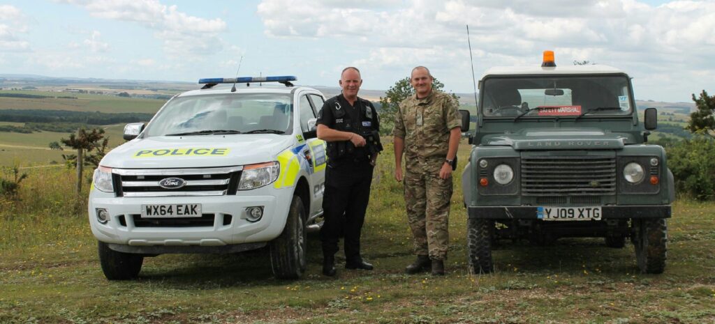 The police and MOD work together to manage public access and combat incursions