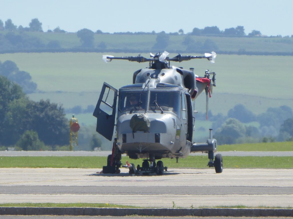 A Wildcat helicopter at RNAS Yeovilton