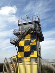 The Air Traffic Control Tower at Pembrey Sands Air Weapons Range. [Crown Copyright/MOD2017]