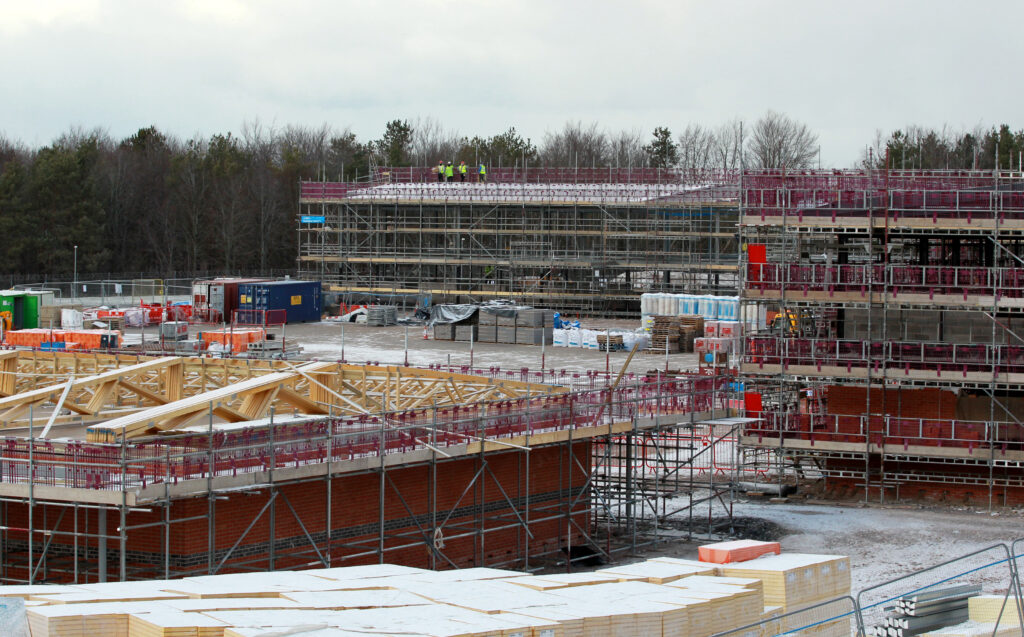 Purvis Lines at Larkhill Garrison under construction. [Aspire Defence]