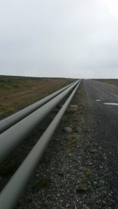 Oil pipeline which runs from Mare Harbour to Mt Pleasant [Crown Copyright, MOD 2016]